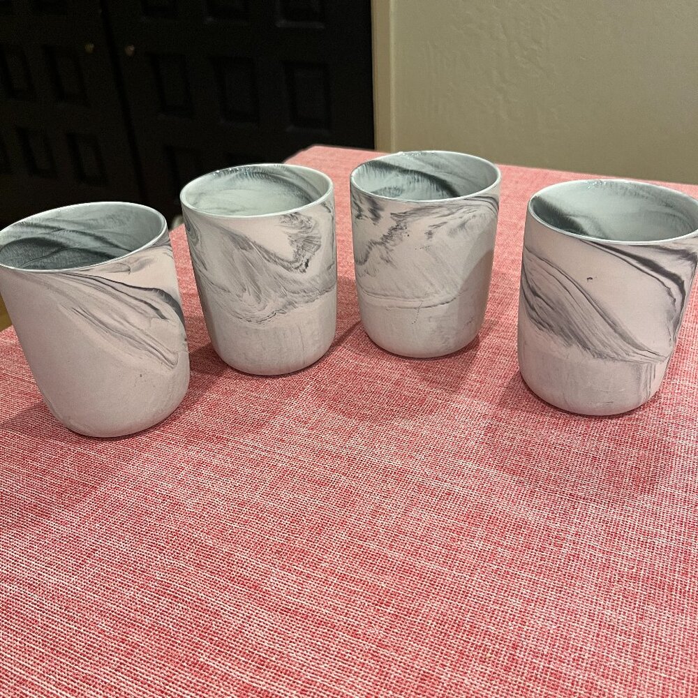 CB2 Swirl Coffee Mug Set of 4 by Jennifer Fisher